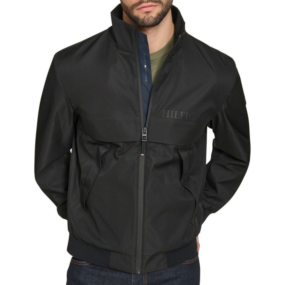 Tommy Hilfiger Mens Tech Logo Bomber Jacket, NWT